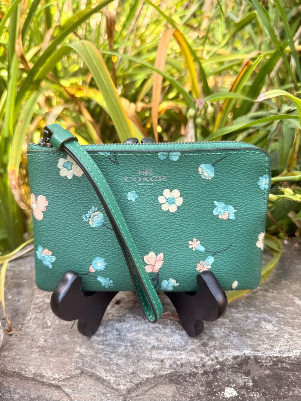 Coach Corner Zip Wristlet